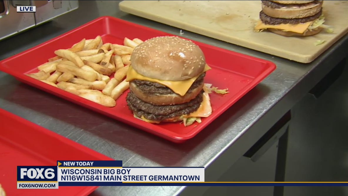 Hungry? How about trying a Big Boy Burger with a bun cut into three sections